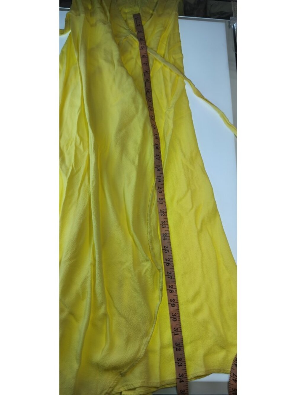Reformation Winslow Yellow Wrap Maxi Dress Women's S V-Neck Puff Sleeve Crepe - Picture 14 of 16